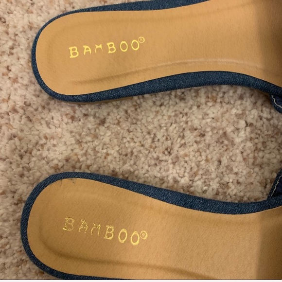 NWOT Bamboo Embroidered Slides (6) - Picture 4 of 5